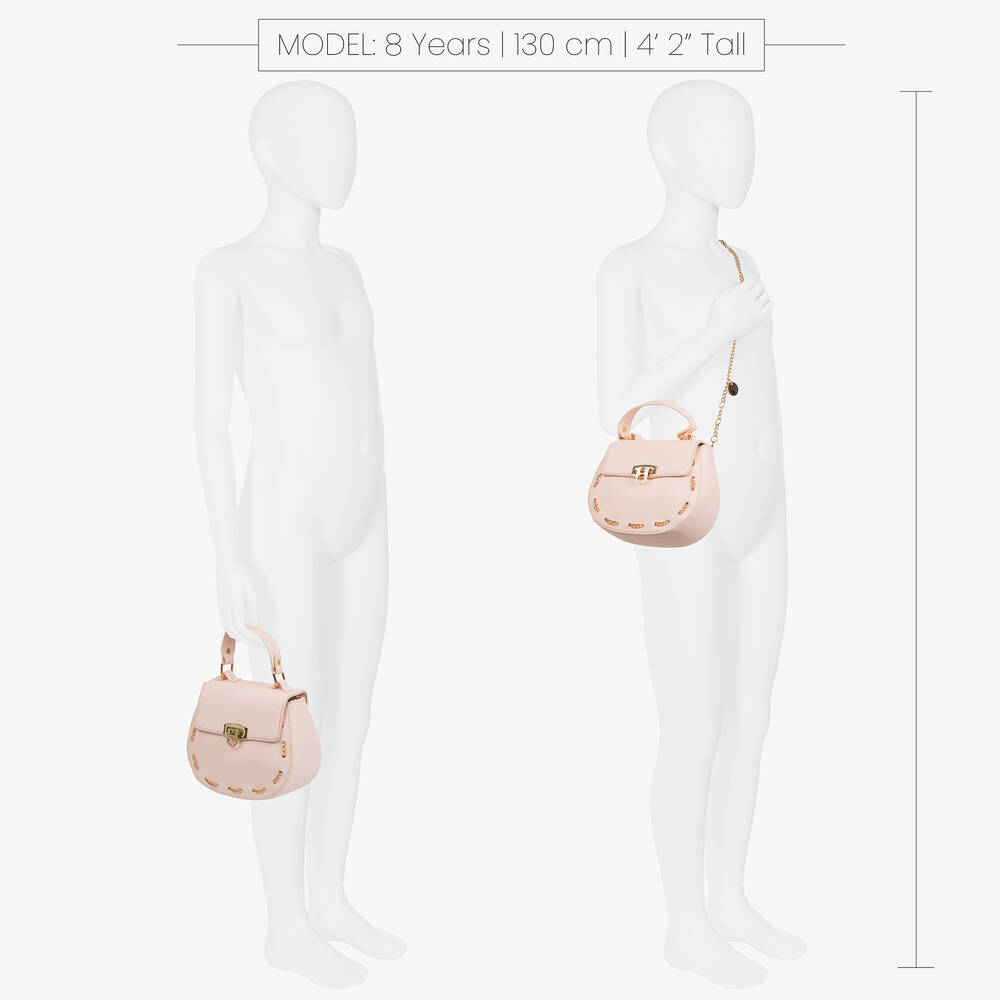 Abel & Lula-Girls Pink Faux Leather Bag (18cm) | Childrensalon