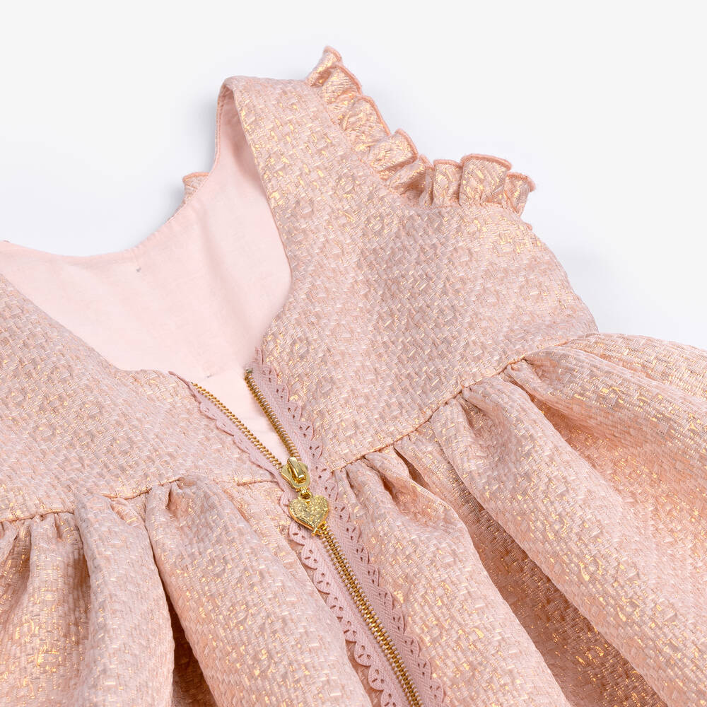 Angel's Face-Girls Pink Jacquard Dress | Childrensalon
