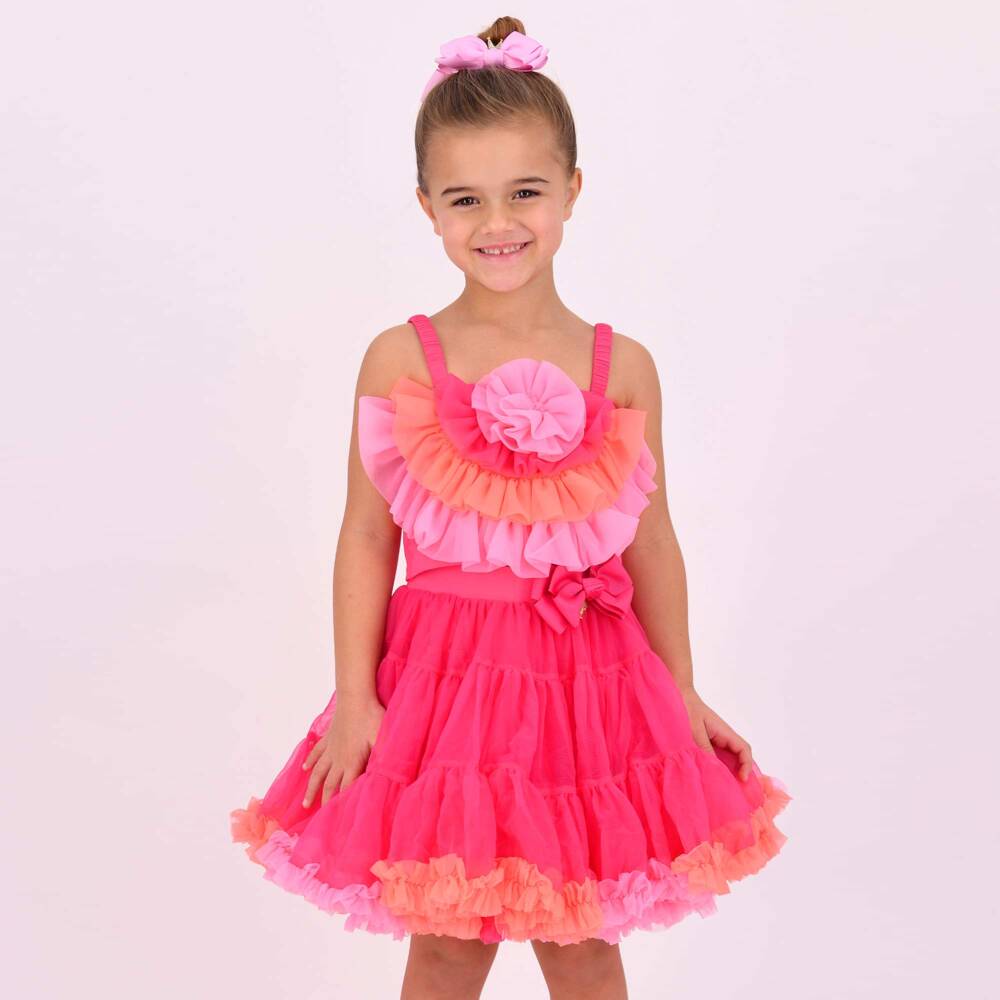 Angel's Face-Girls Pink Tulle Skirt Set | Childrensalon