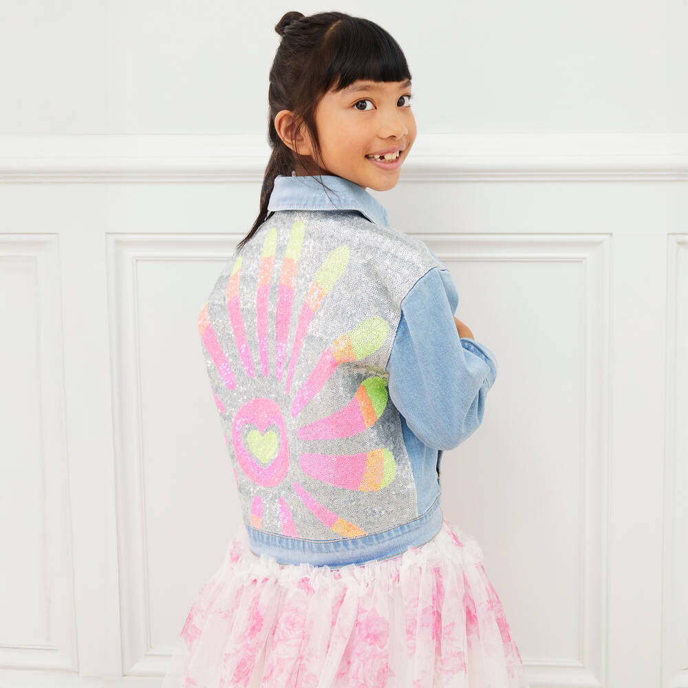 Angel's Face-Girls White Floral Tulle Dress | Childrensalon