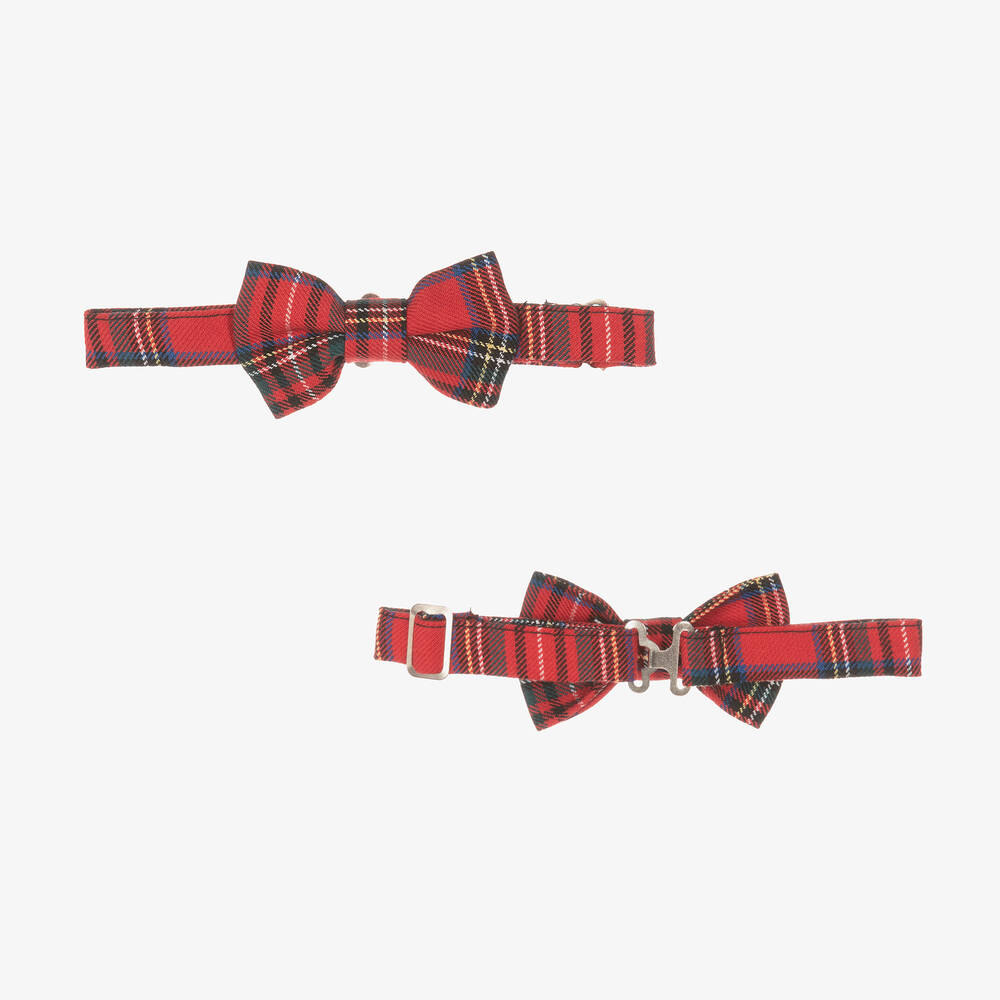 Beau KiD-Boys Red Tartan Check Shorts Suit | Childrensalon