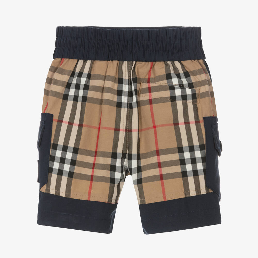 Burberry-Baby Boys Navy Blue Pocket Shorts | Childrensalon