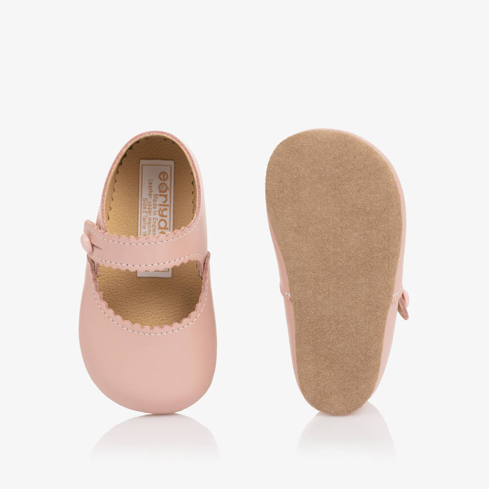 Early Days-Baby Girls Pink Leather Pre-Walker Shoes | Childrensalon