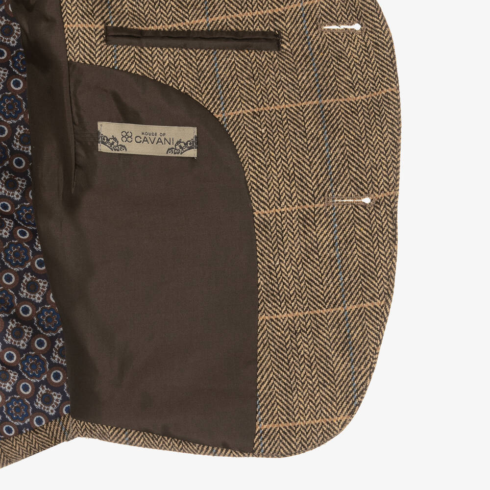 House of Cavani-Boys Brown Tweed Albert Suit | Childrensalon