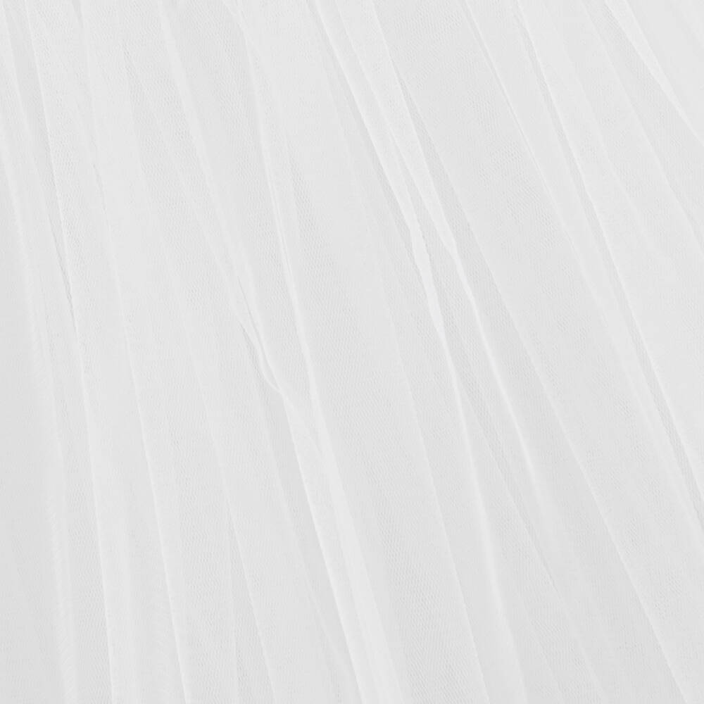 Junona-Girls White Flower Bodice Tulle Dress | Childrensalon