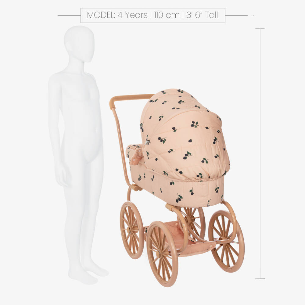 Liewood-Girls Pink Adaline Doll Pram (74cm) | Childrensalon