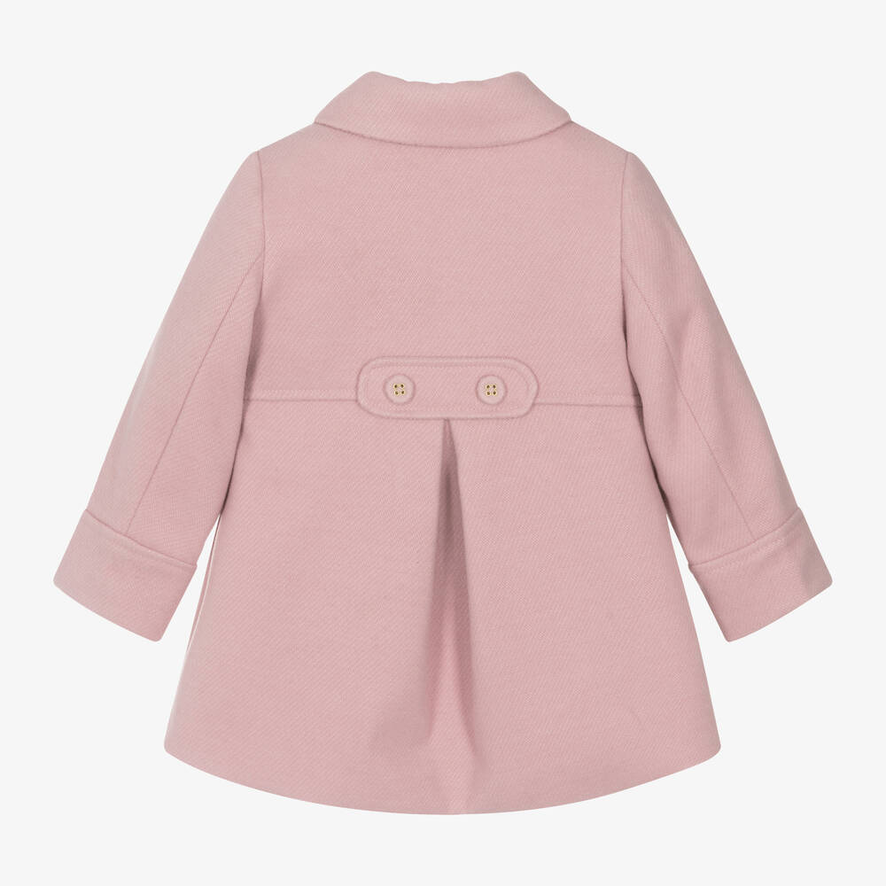 Mayoral-Girls Pink Felted Coat | Childrensalon