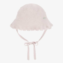 Baby Girls Mauve Pink Wool Knit Hat