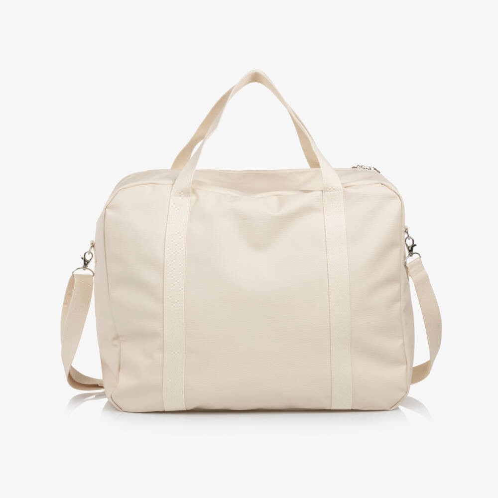 PAZ Rodríguez-Beige Faux Leather Suitcase with Toiletry Bag & Mat (45cm) | Childrensalon