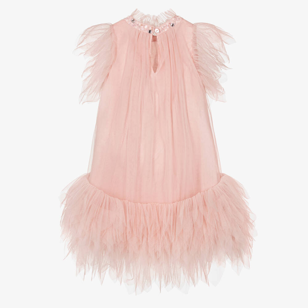 Tutu du Monde-Girls Pink Sequin Tulle Dress | Childrensalon
