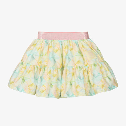 AIGNER-Baby Girls Yellow Cotton Pastel Print Skirt | Childrensalon