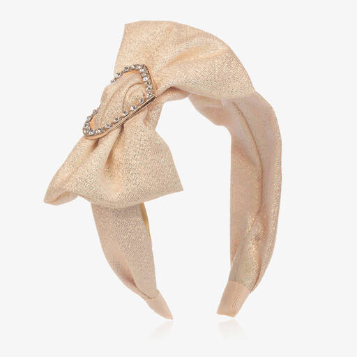 Angel's Face-Girls Gold Heart Hairband | Childrensalon