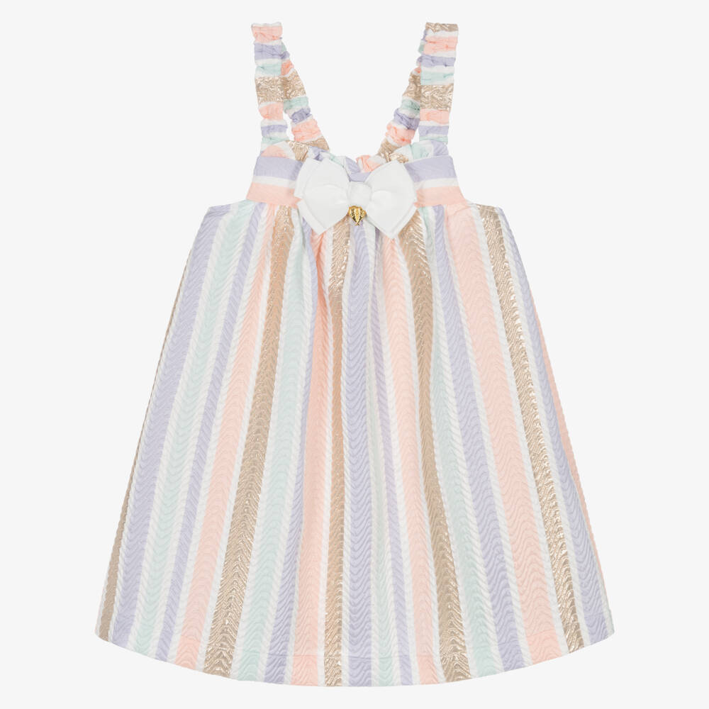Angel's Face-Girls Multicoloured Stripe Jacquard Dress | Childrensalon
