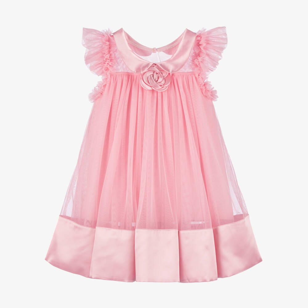Angel's Face-Girls Pink Tulle & Satin Dress | Childrensalon
