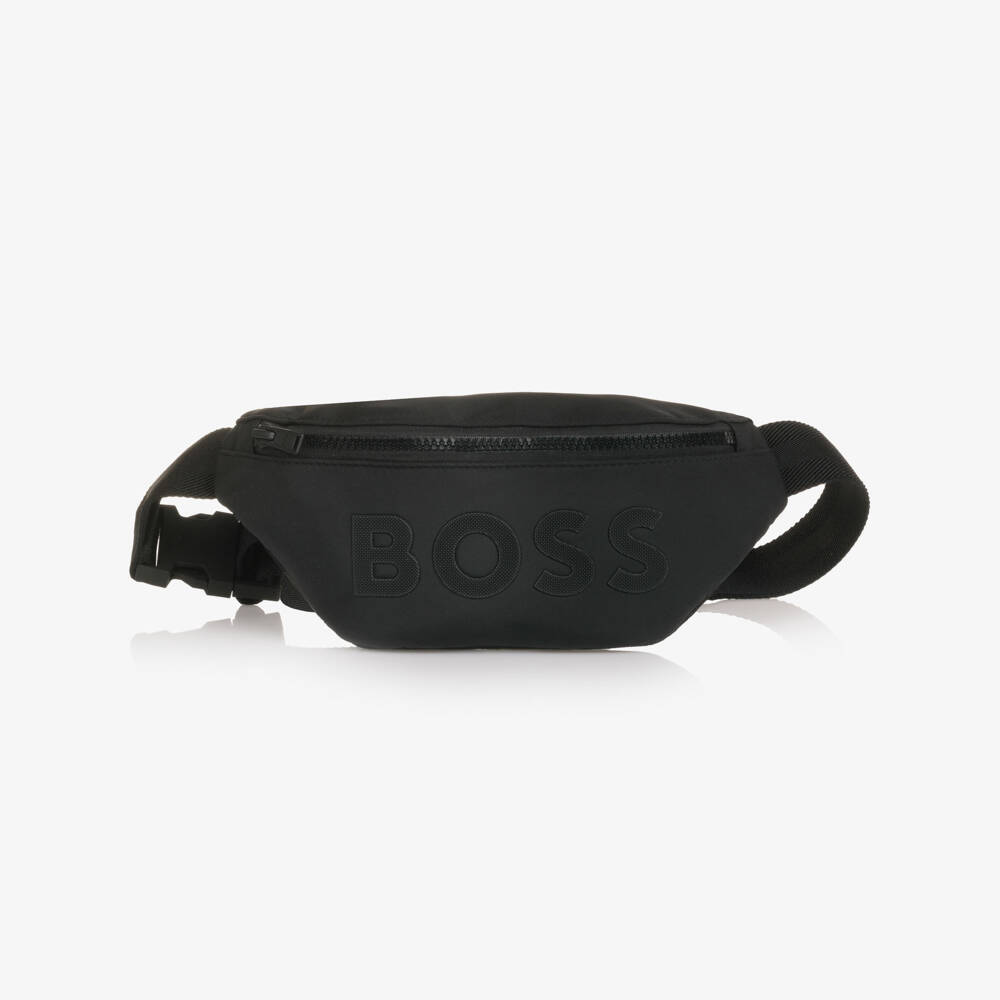 BOSS-Black Zip-Up Belt Bag (27cm) | Childrensalon