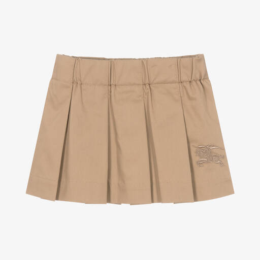 Burberry-Baby Girls Archive Beige Cotton EKD Skirt | Childrensalon