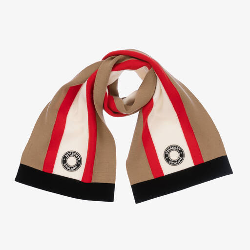 Burberry-Icon Stripe Wool Scarf (128cm) | Childrensalon