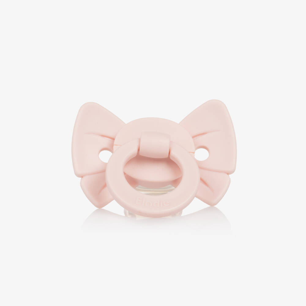 Elodie-Baby Girls Pale Pink Binky Bow Dummy | Childrensalon