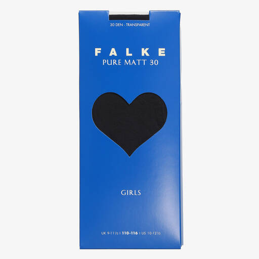Falke-Girls Sheer Navy Blue Matt Tights | Childrensalon