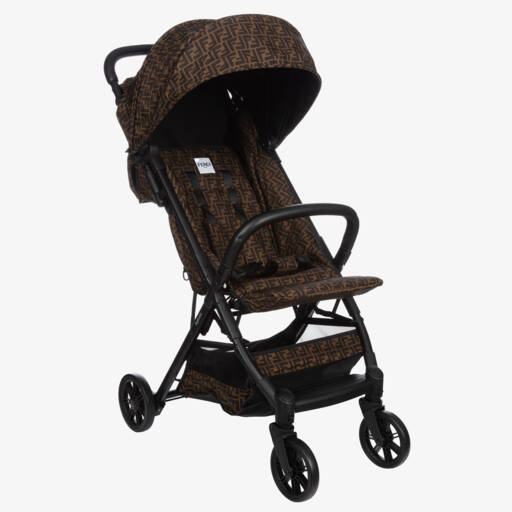 Fendi-Brown FF Logo Cabin Stroller | Childrensalon