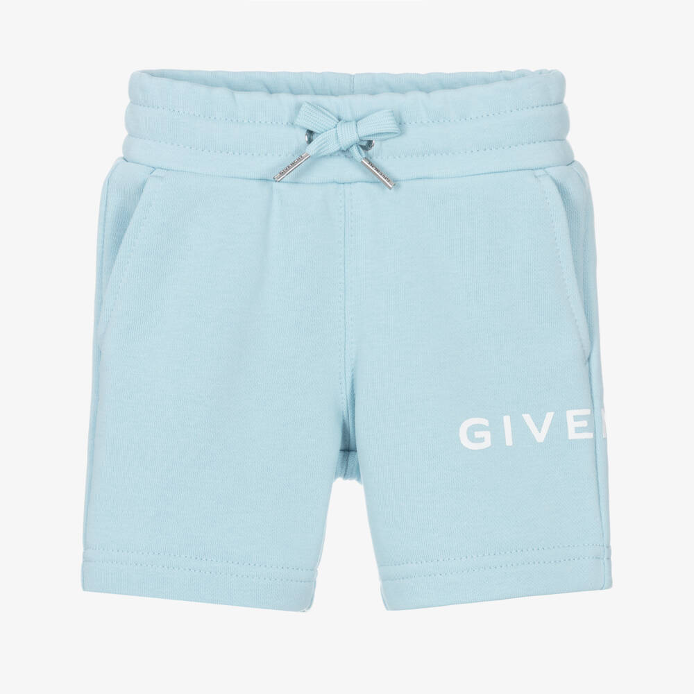 Givenchy-Baby Boys Pale Blue Cotton Jersey Shorts | Childrensalon
