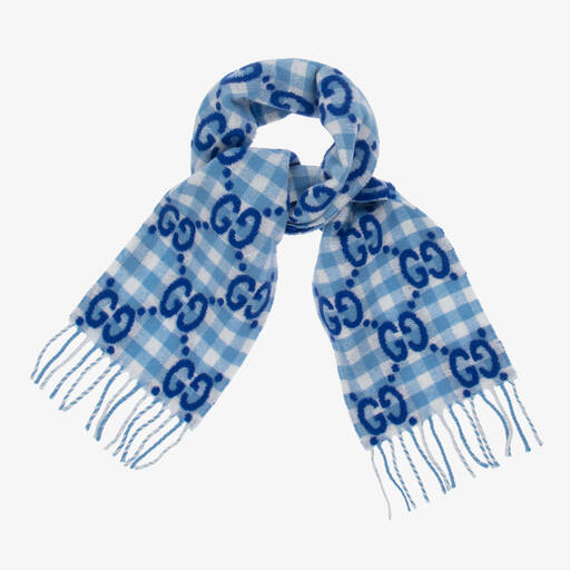 Gucci-Blue GG Logo Scarf (140cm) | Childrensalon