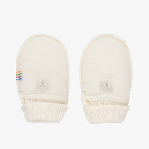 Joha-Ivory Merino Wool Baby Mittens | Childrensalon