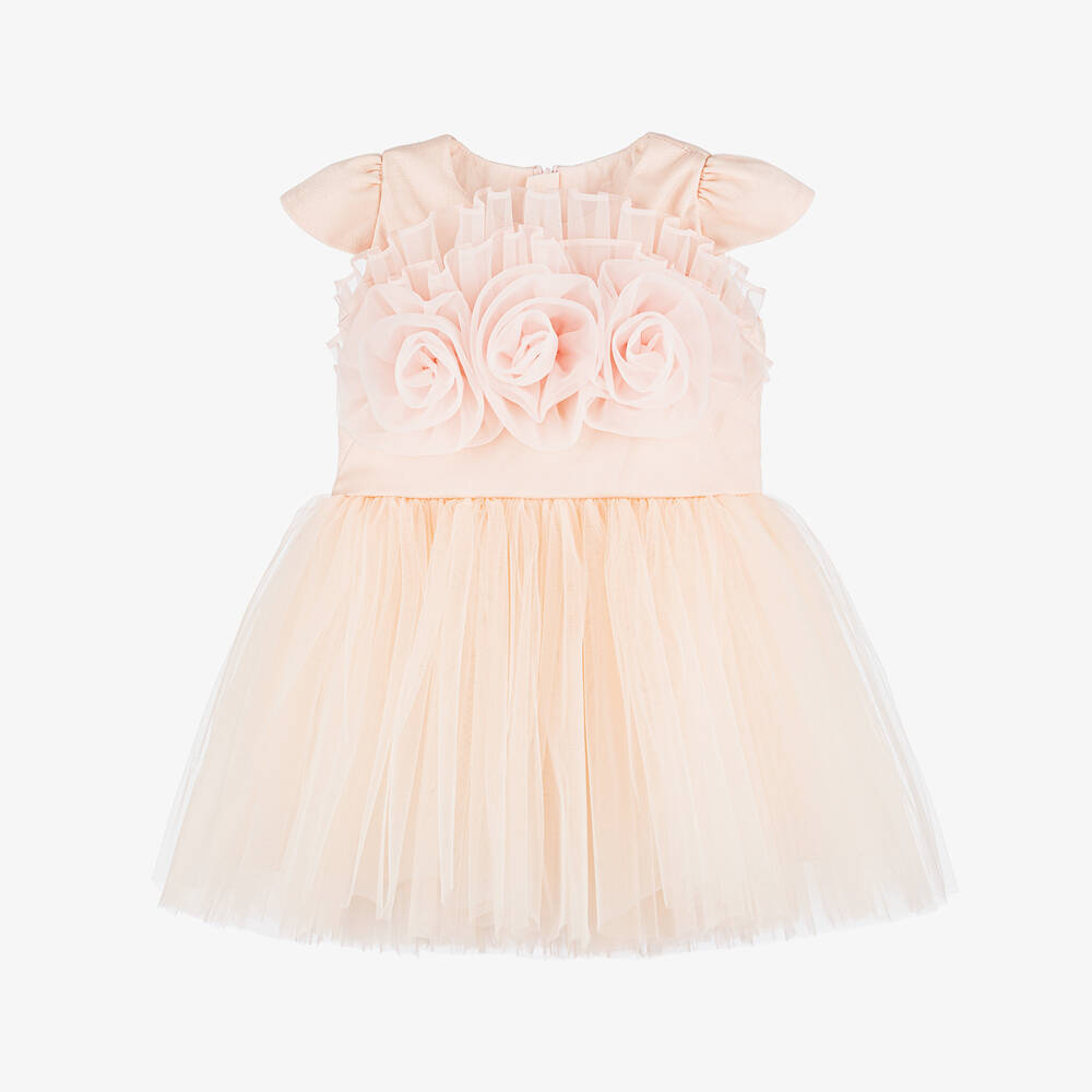 Junona-Girls Pink Tulle Dress | Childrensalon