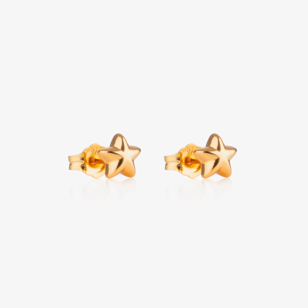 Little Star-Girls Gold Plated Star Earrings | Childrensalon