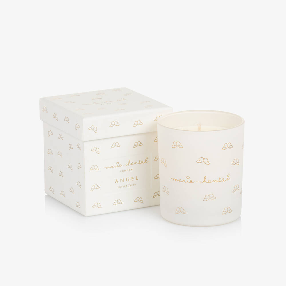 Marie-Chantal-Ivory Scented Angel Wing Candle (9cm) | Childrensalon