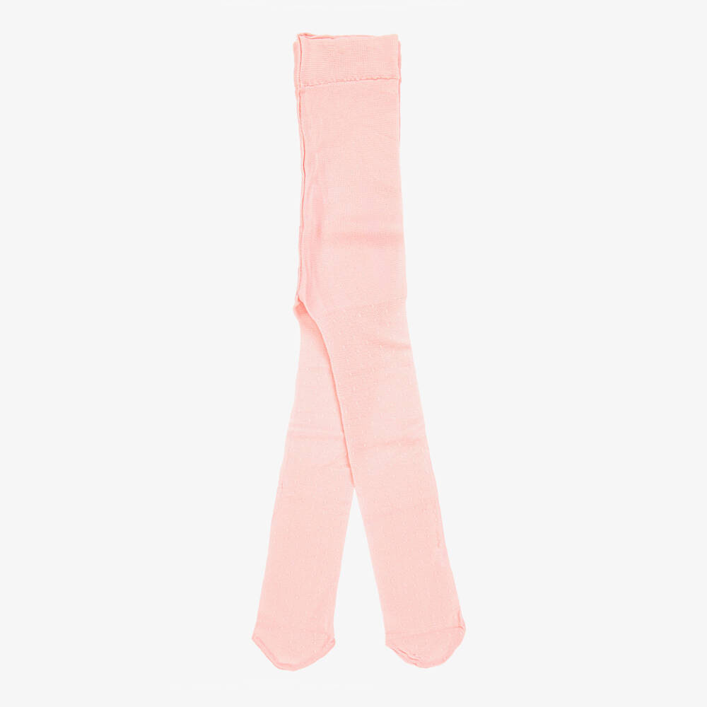Mayoral-Baby Girls Pink Plumeti Dot Tights | Childrensalon