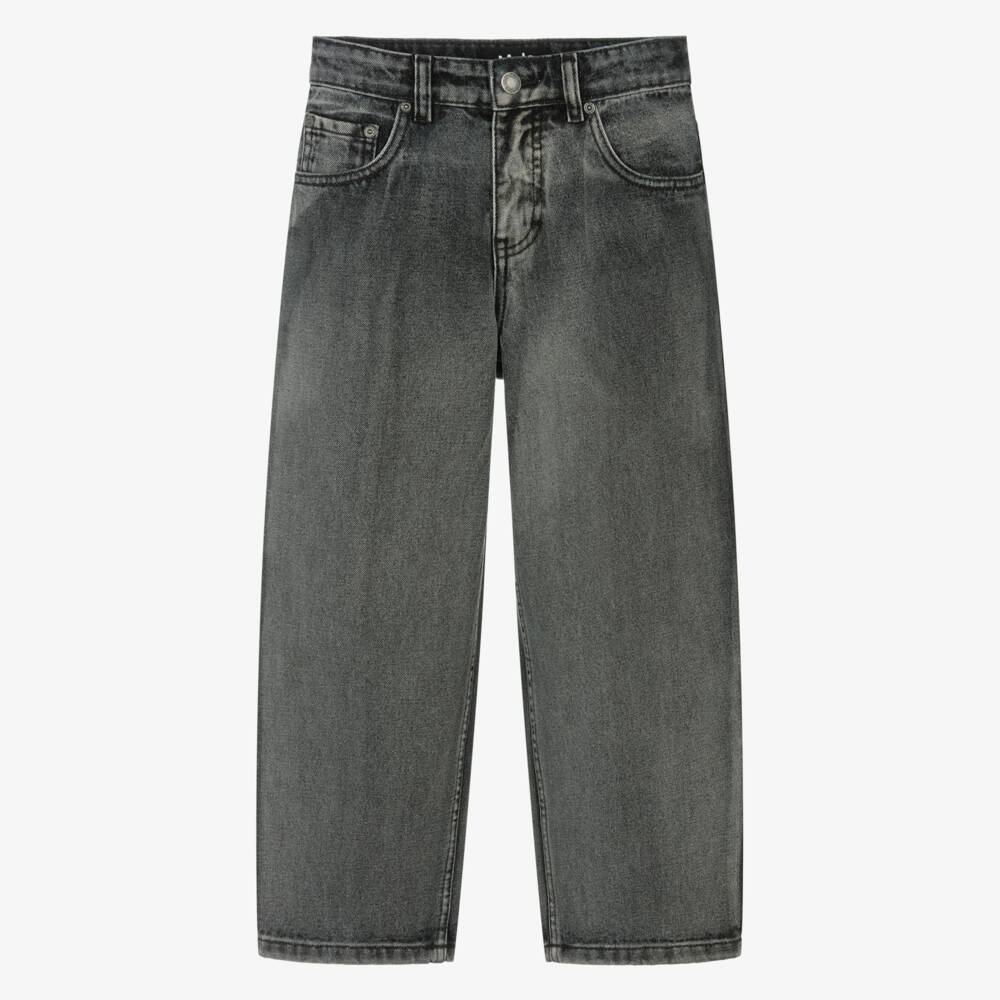 Molo-Dark Grey Washed Denim Relaxed Fit Jeans | Childrensalon