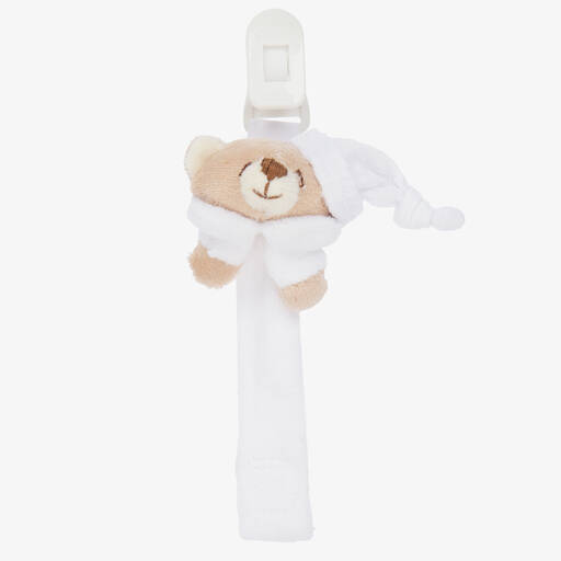 Nanán-Ivory Dummy Clip & Bear | Childrensalon