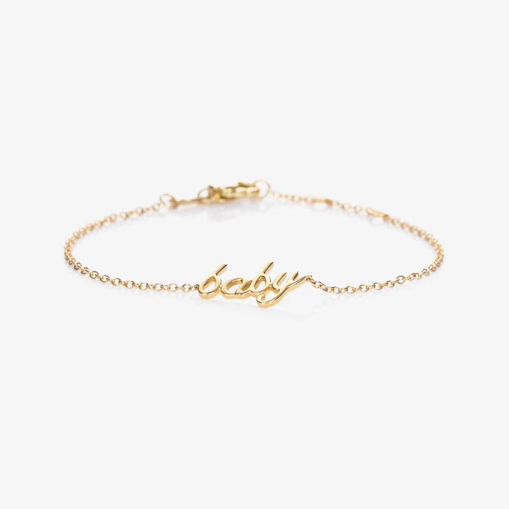 NOA Mini-18kt Yellow Gold Baby Bracelet | Childrensalon