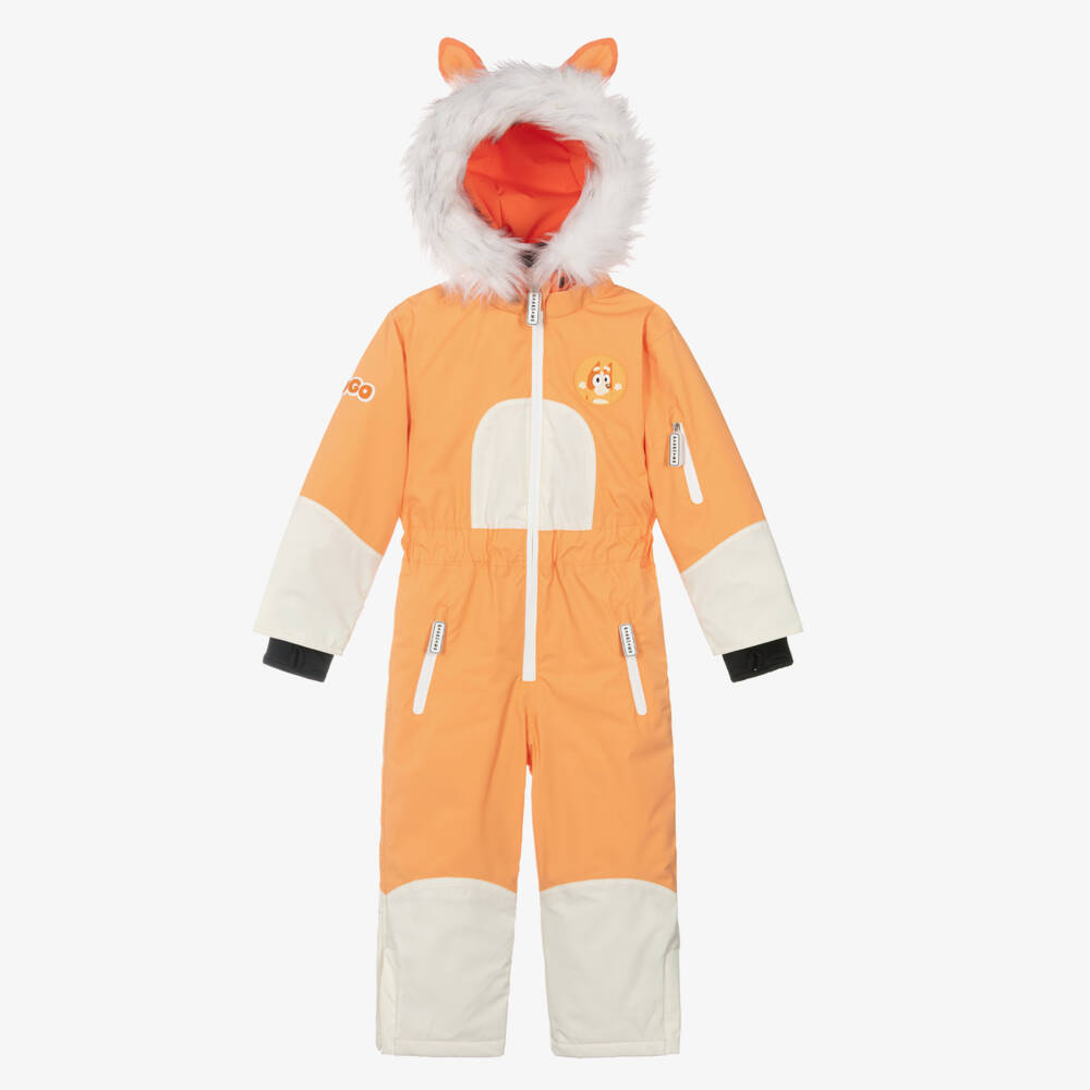 Roarsome-Orange Technical Bingo Snowsuit | Childrensalon