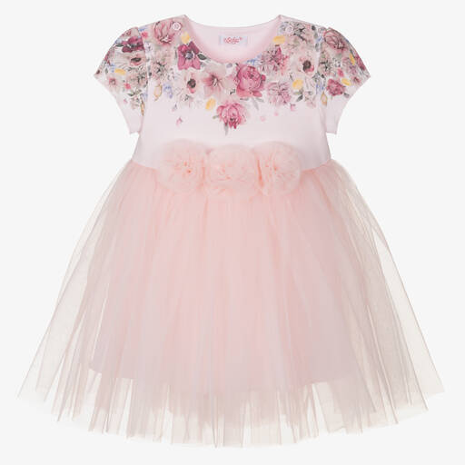 Sofija-Pink Tulle Baby Dress | Childrensalon
