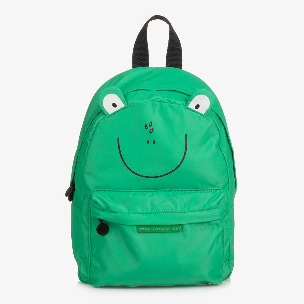 Stella McCartney Kids-Green Frog Backpack (32cm) | Childrensalon