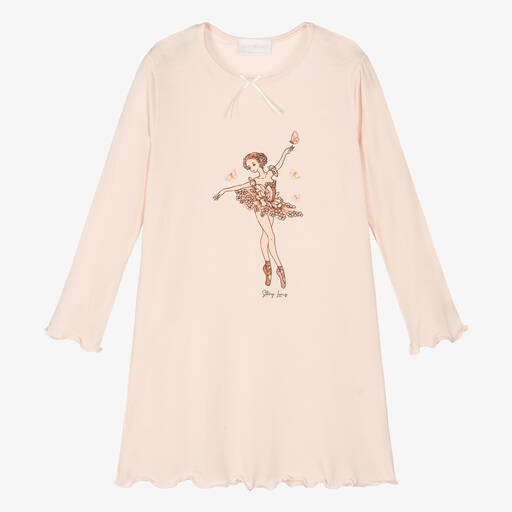 Story Loris-Girls Pink Modal Nightdress | Childrensalon