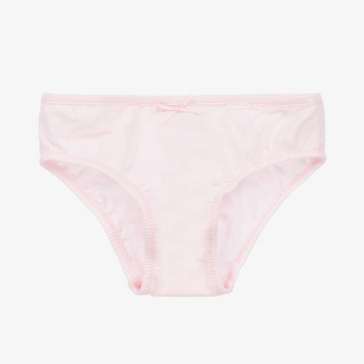Story Loris-Girls Plain Pink Cotton Knickers | Childrensalon