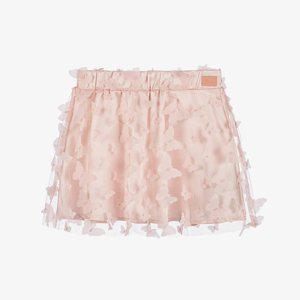 The Tiny Universe-Girls Pink Tulle Butterfly Skirt | Childrensalon