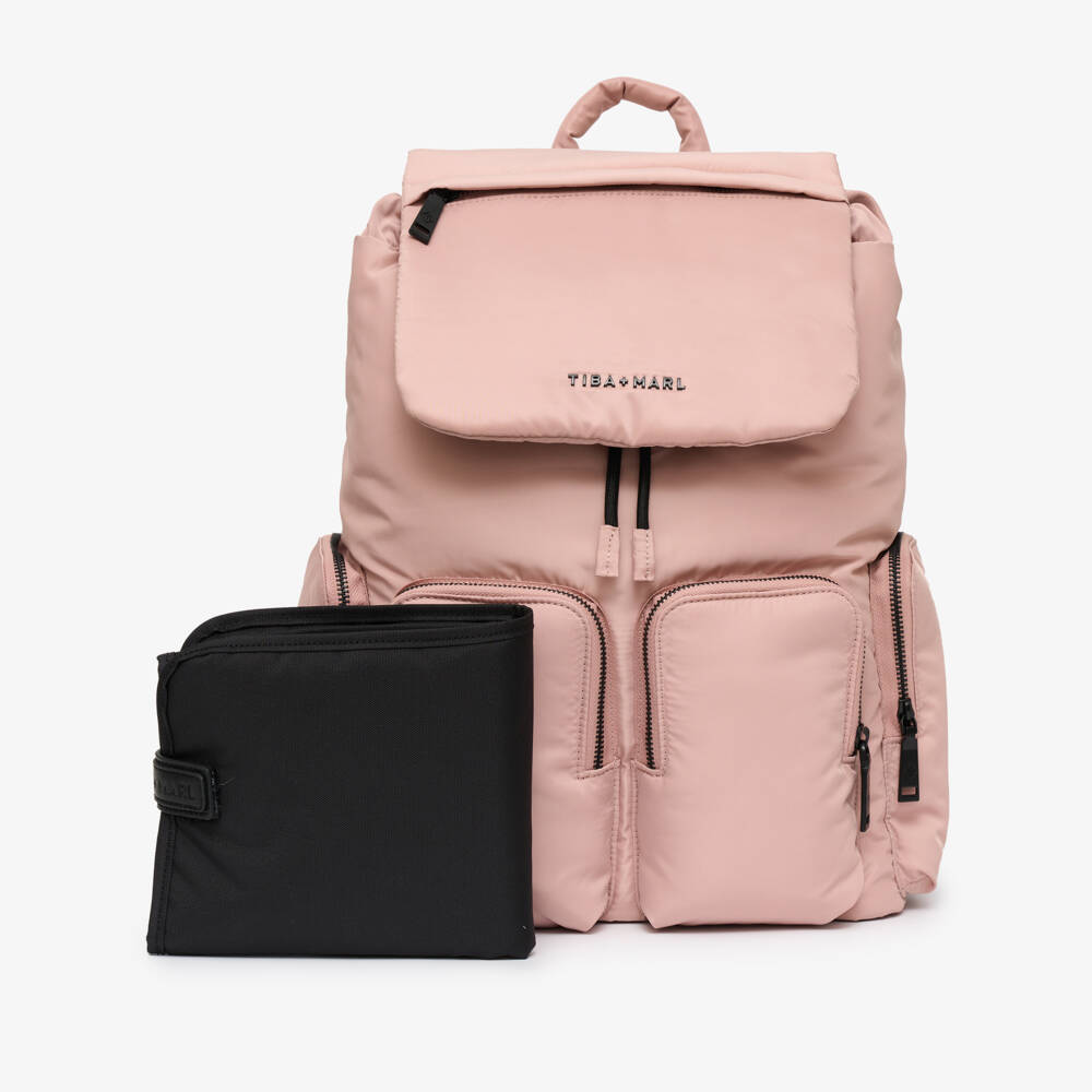 TIBA + MARL-Pale Pink Backpack Changing Bag (44cm) | Childrensalon