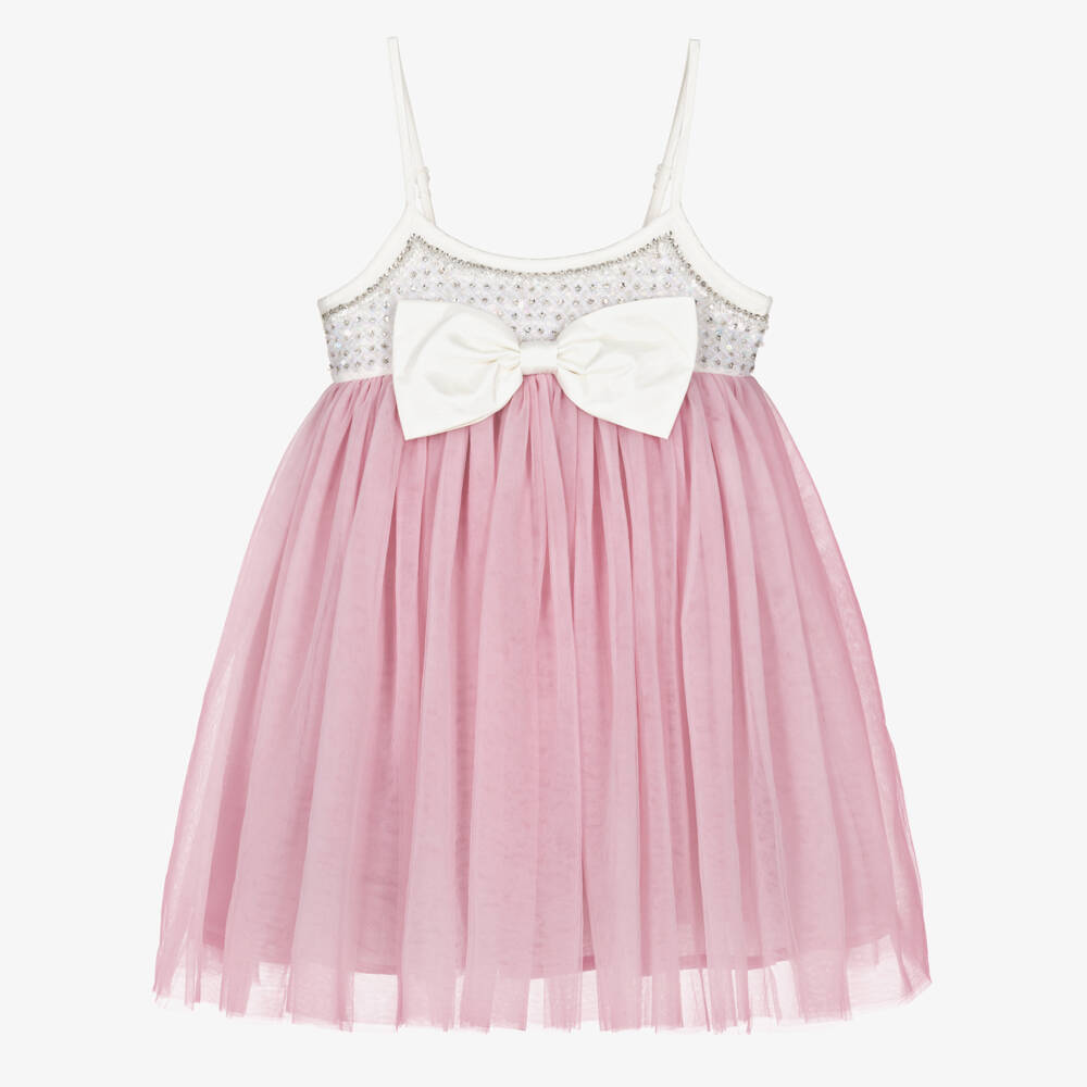 Tutu du Monde-Girls Pink & Ivory Tulle & Sequin Dress | Childrensalon