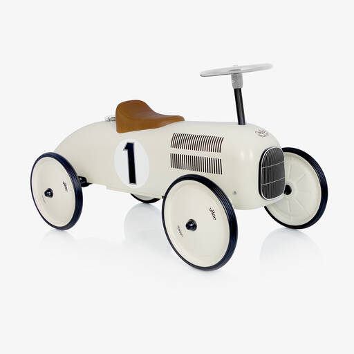 Vilac-Ivory Ride-On Vintage Car (76cm) | Childrensalon